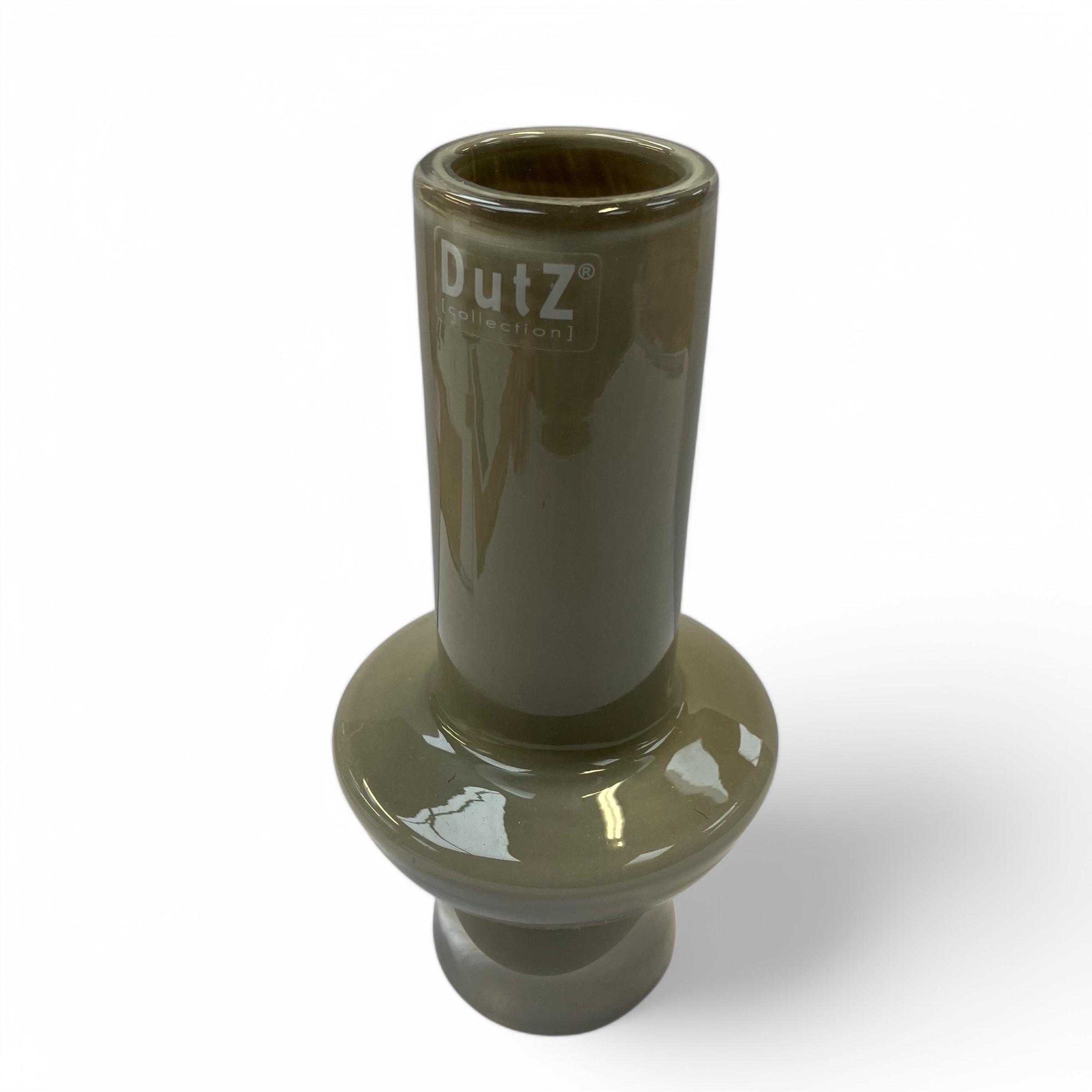 DutZ Vase VIBE, Taupe Zylindrisch-langer Fuß H20 D9 cm Ansicht 2