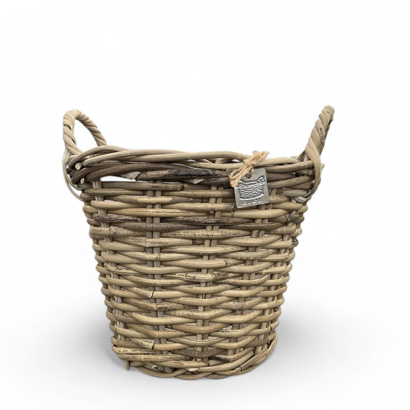 Van der Leeden Pflanzkorb RATTAN, grau D30 H23 cm Ansicht 1