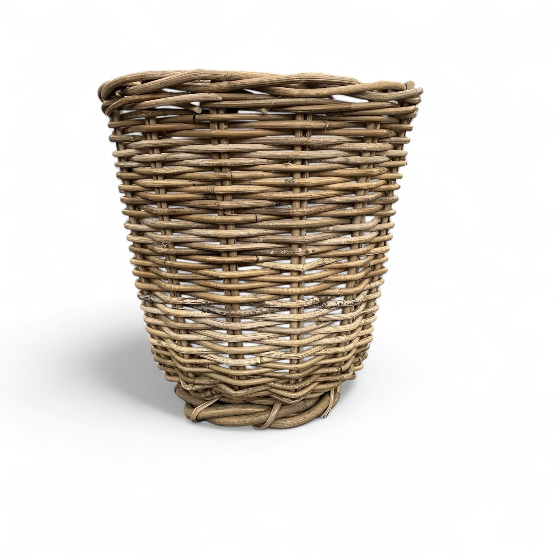 Van der Leeden Pflanzkorb PLANTER Rattan rund, grau
