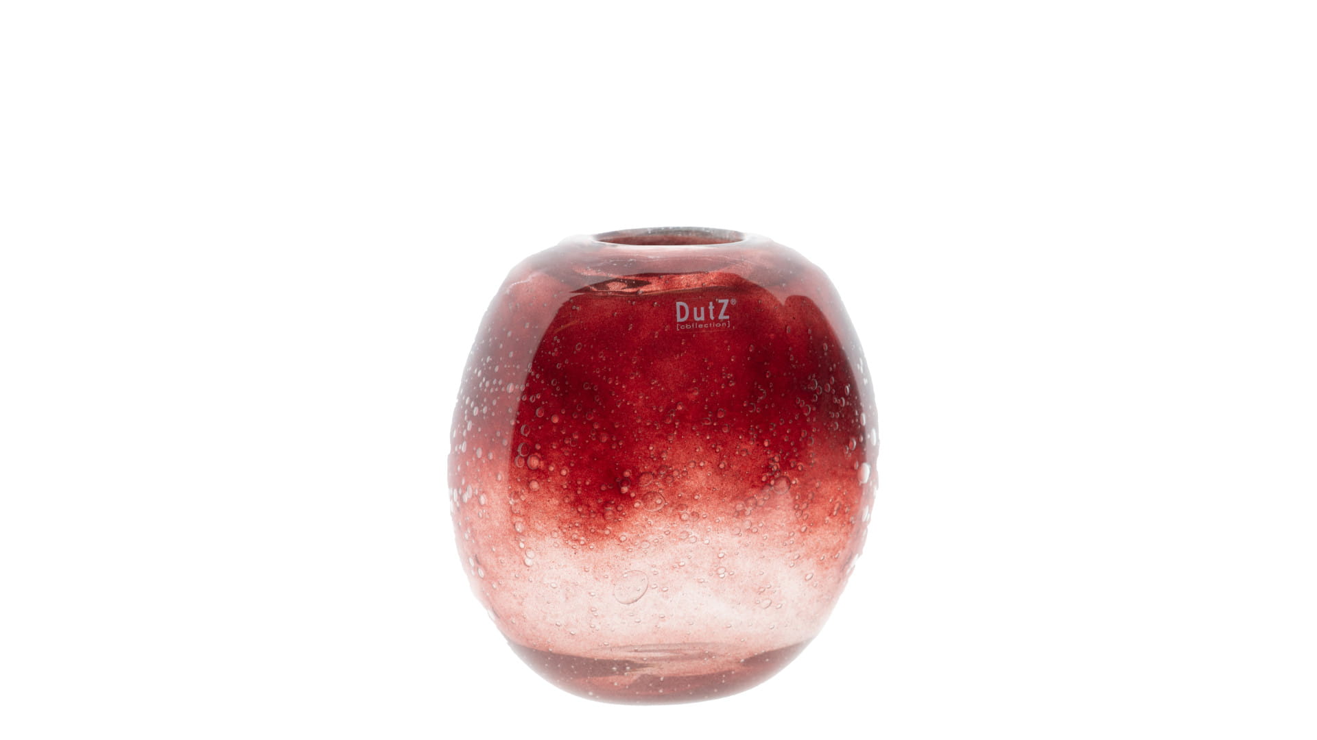 DutZ Vase OVALI, red bubbles H19 D20cm Ansicht 1