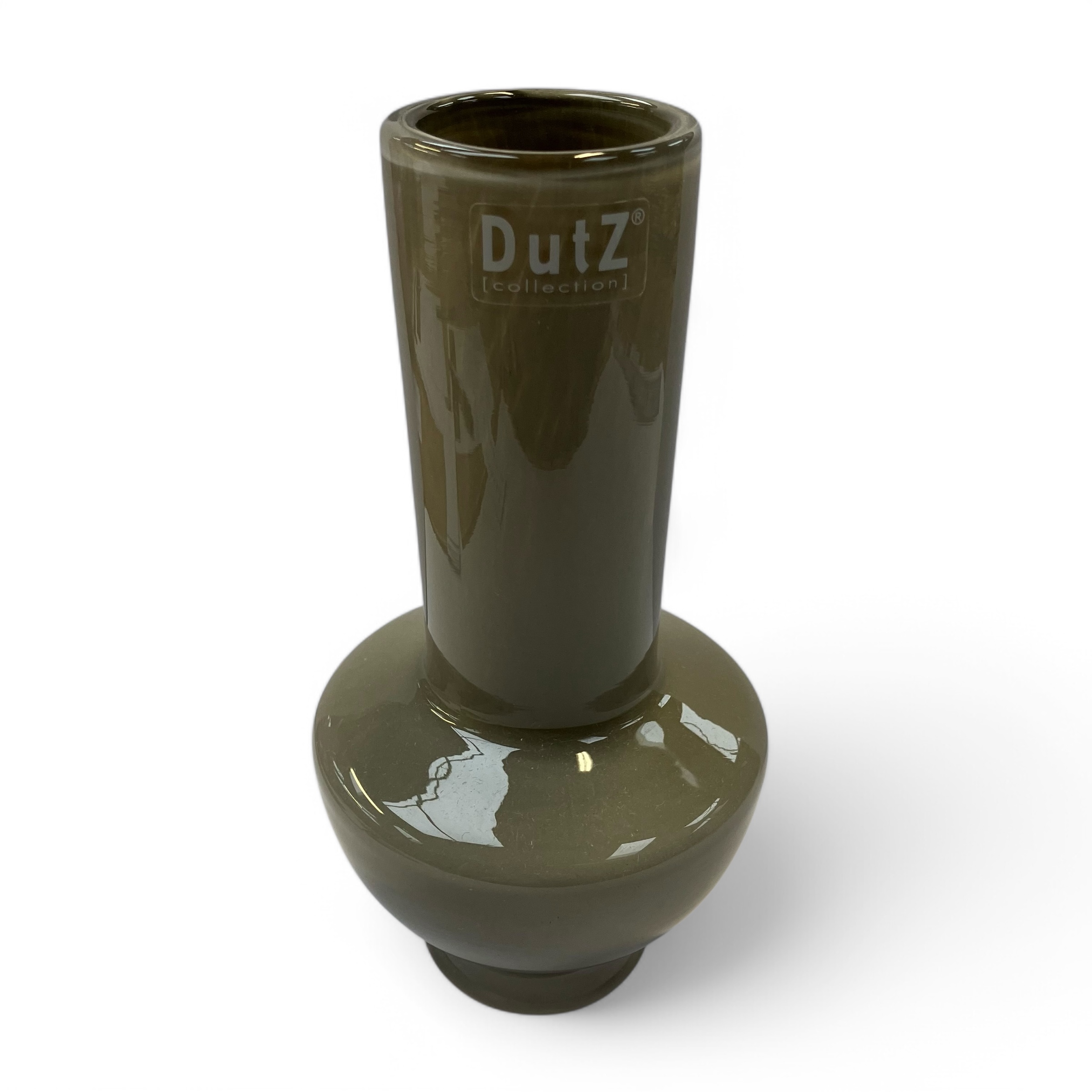 DutZ Vase VIBE, Taupe Zylindrisch-kurzer Fuß H20 D9 cm Ansicht 2