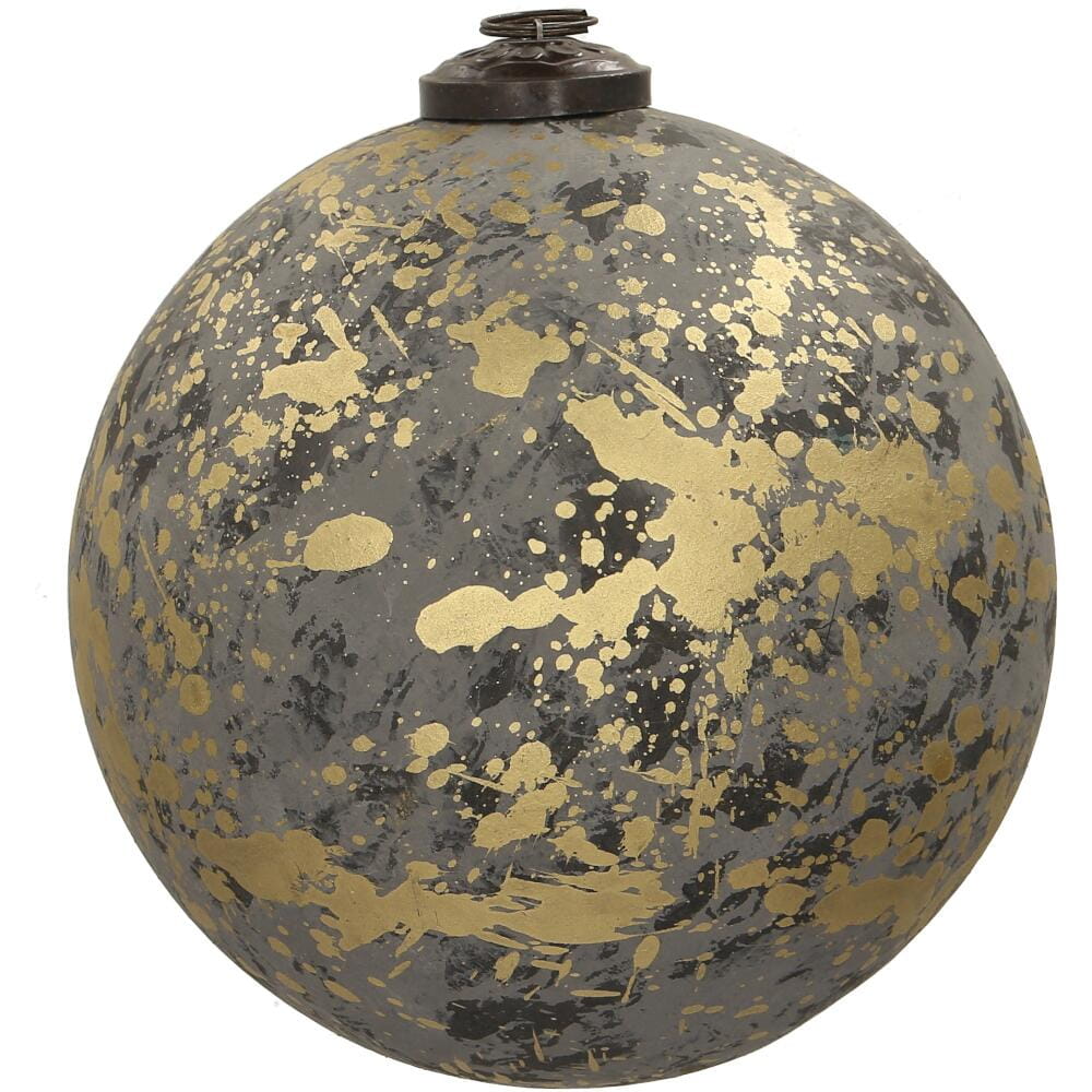 Vosteen SHARON Baumkugel Glas grau-gold D15 cm Ansicht 1