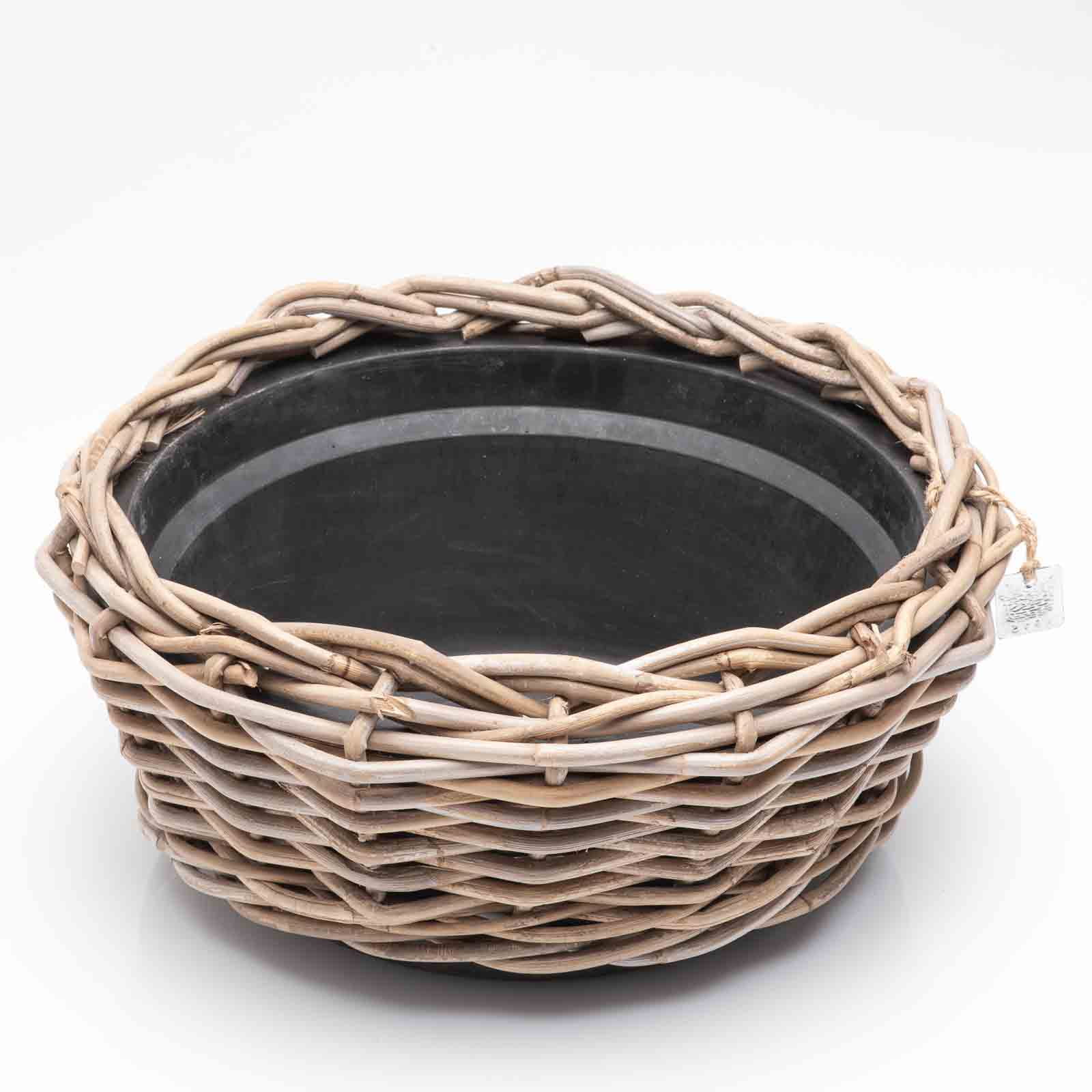 Van der Leeden Pflanzkorb DRYPOT runde Schale, grau D40 H18 cm Ansicht 2