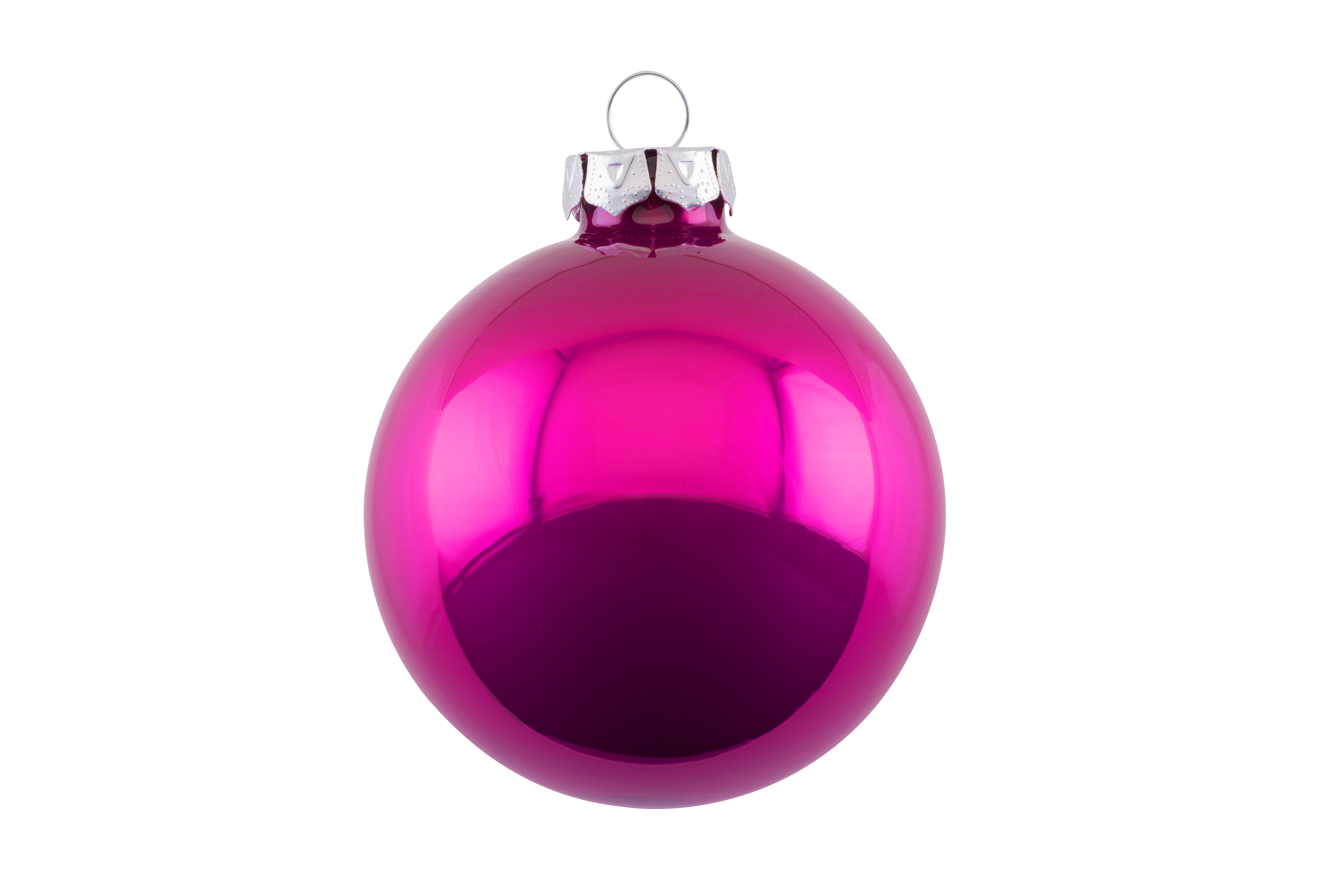 GIFTCOMPANY Christbaumkugel Opal fuchsia D8 cm Ansicht 1
