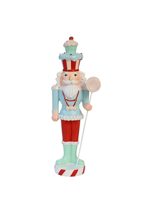GIFTCOMPANY NUSSKNACKER Weihnachten, hellblau/rot H33,5 cm