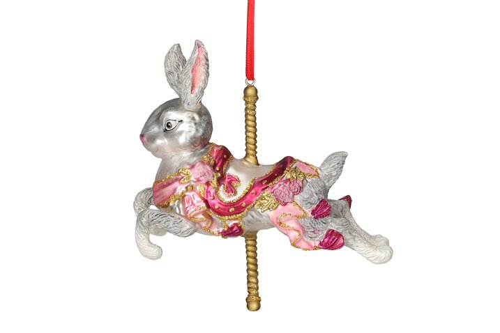 GIFTCOMAPANY Weihnachtsanhänger, Karussell Hase B4,3 H11,5 T13 cm Ansicht 1