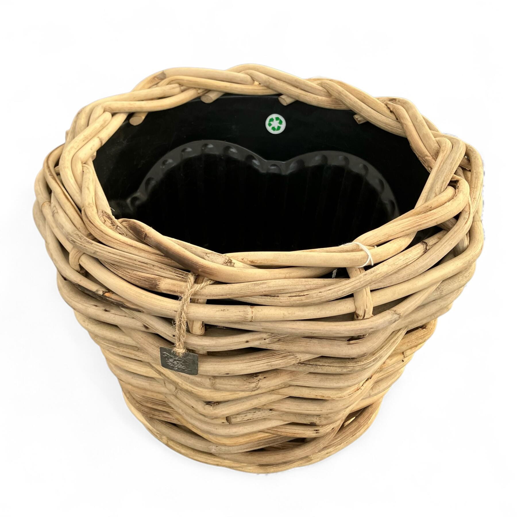 Van der Leeden Pflanzkorb DRYPOT Rattan, grau D47 H35 cm Ansicht 2