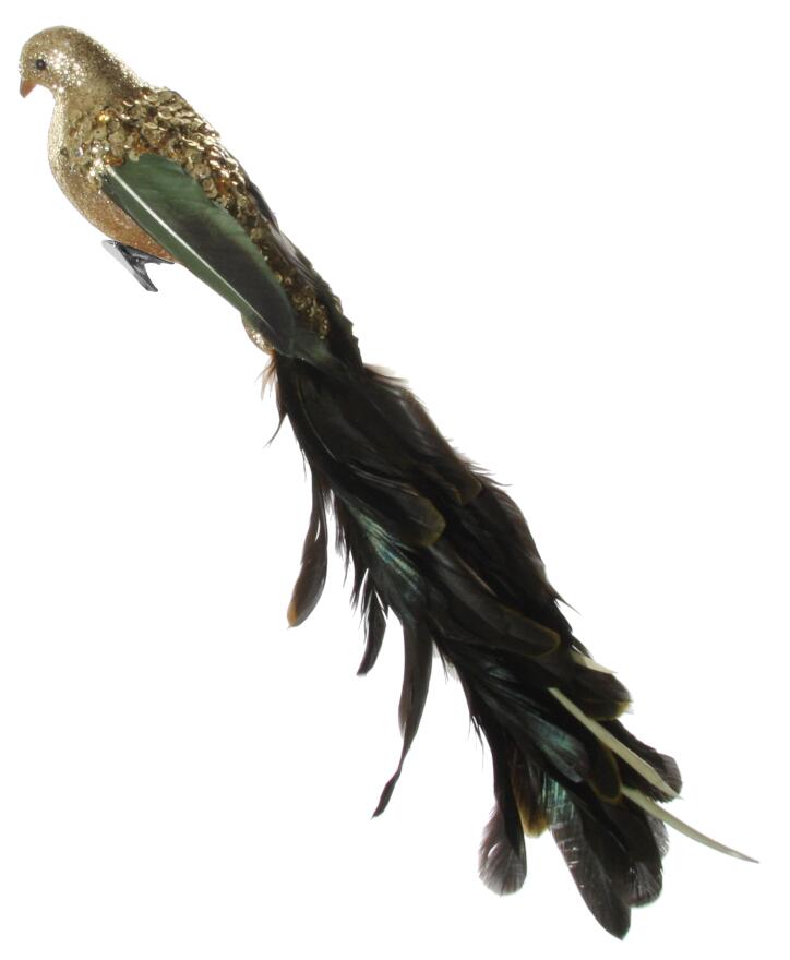 ShiShi FEDERVOGEL, Gold-Pailletten L40 cm Ansicht 1