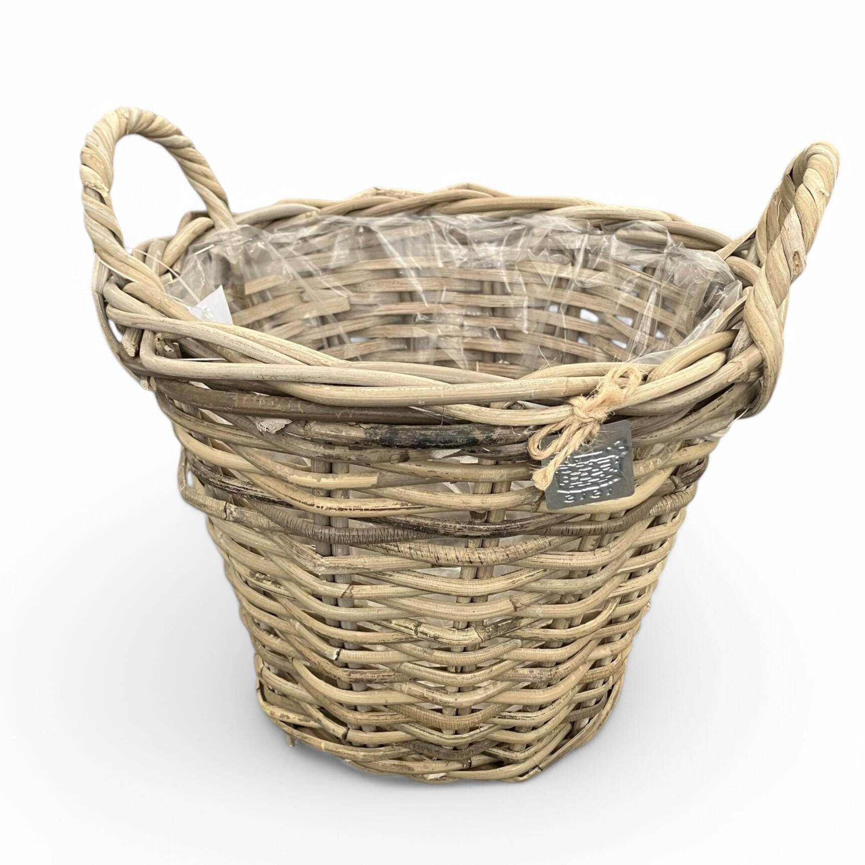 Van der Leeden Pflanzkorb RATTAN, grau D30 H23 cm Ansicht 2