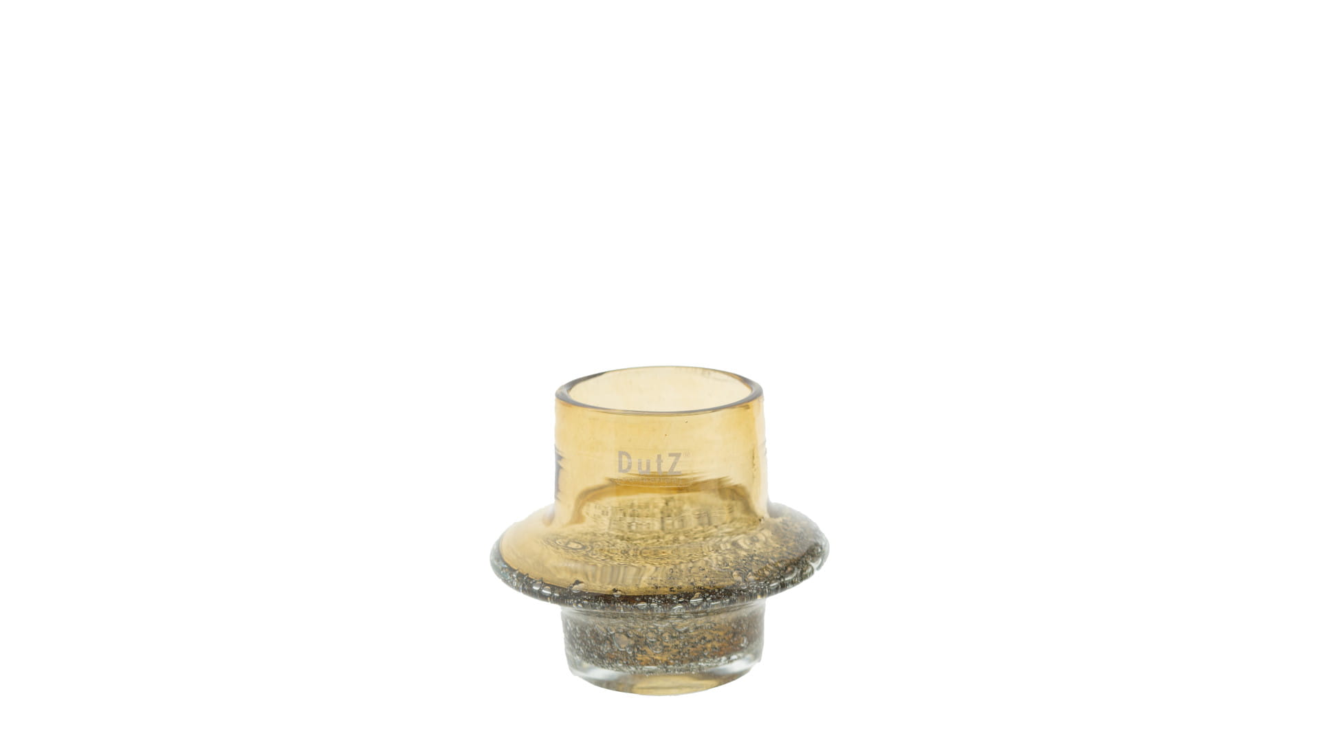 DutZ Teelichthalter Votive Ringo, Amber bubbles H11 D14cm Ansicht 1