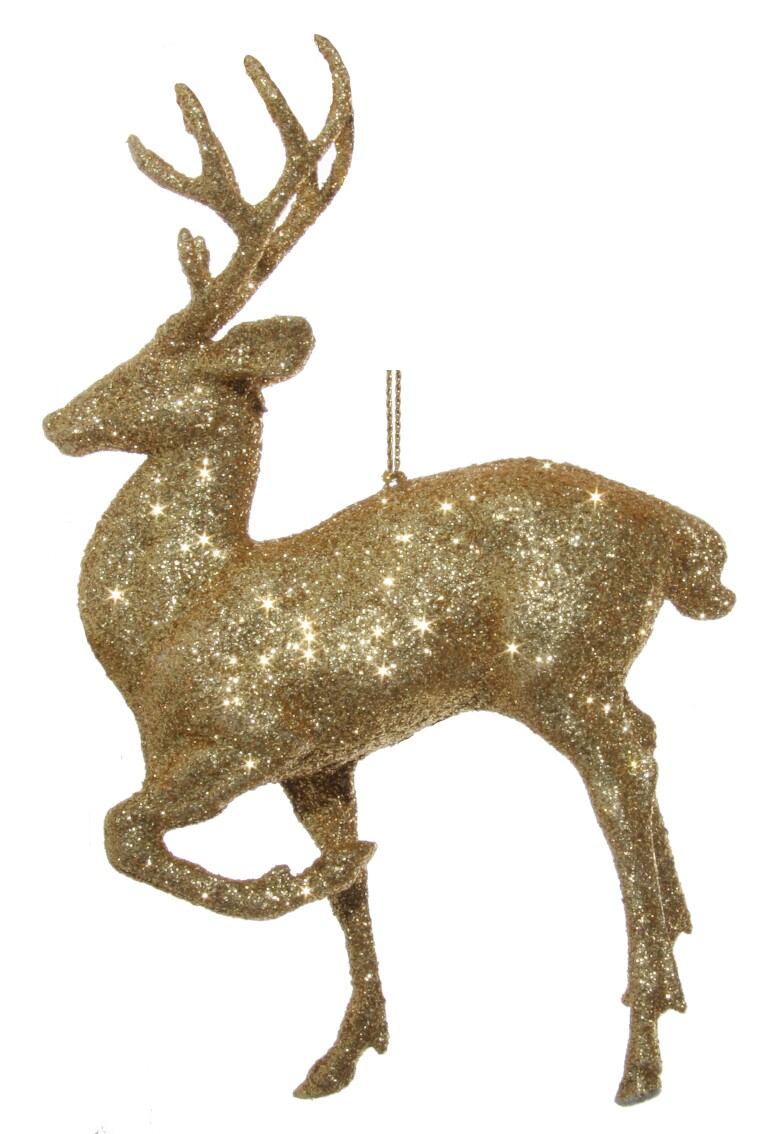 ShiShi Hänger Glitter-Hirsch, gold H18 cm Ansicht 1