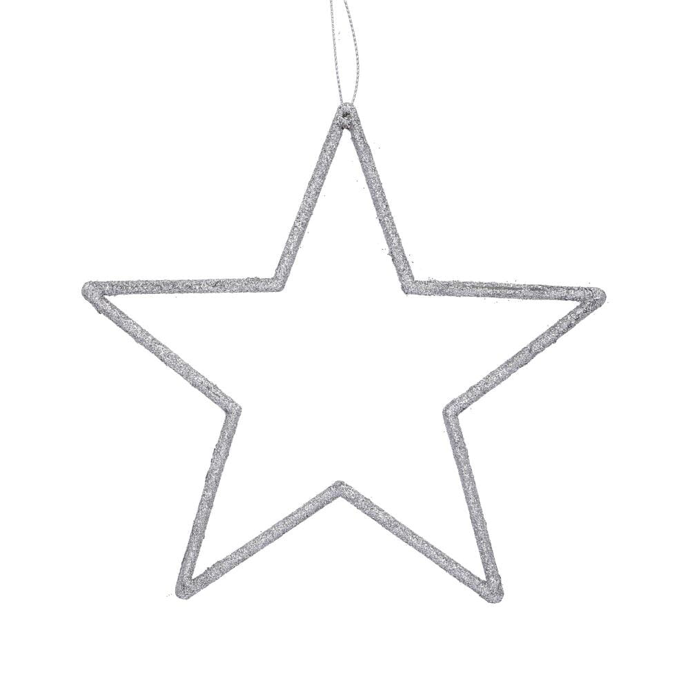 Vosteen GLITTER Stern/Hänger Kunststoff silber
