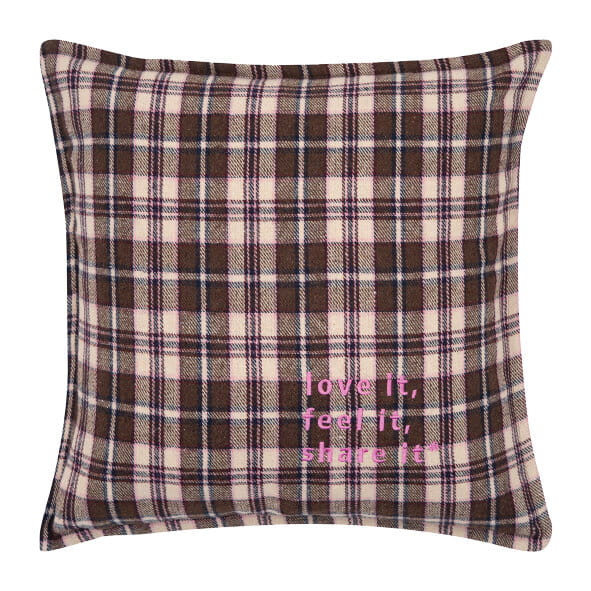 PAD Kissenhülle TARTAN, brown pink L45 B45 cm Ansicht 1