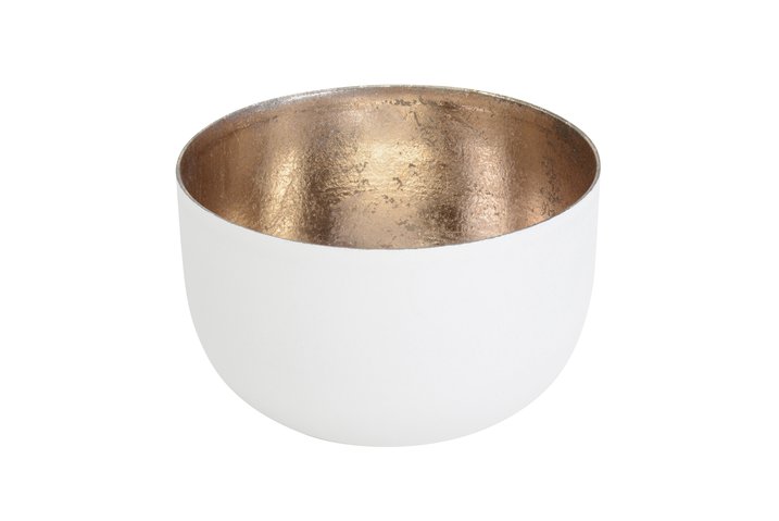 GIFTCOMPANY Windlicht MADRAS, weiss/nudegold H5 D8 cm Ansicht 1