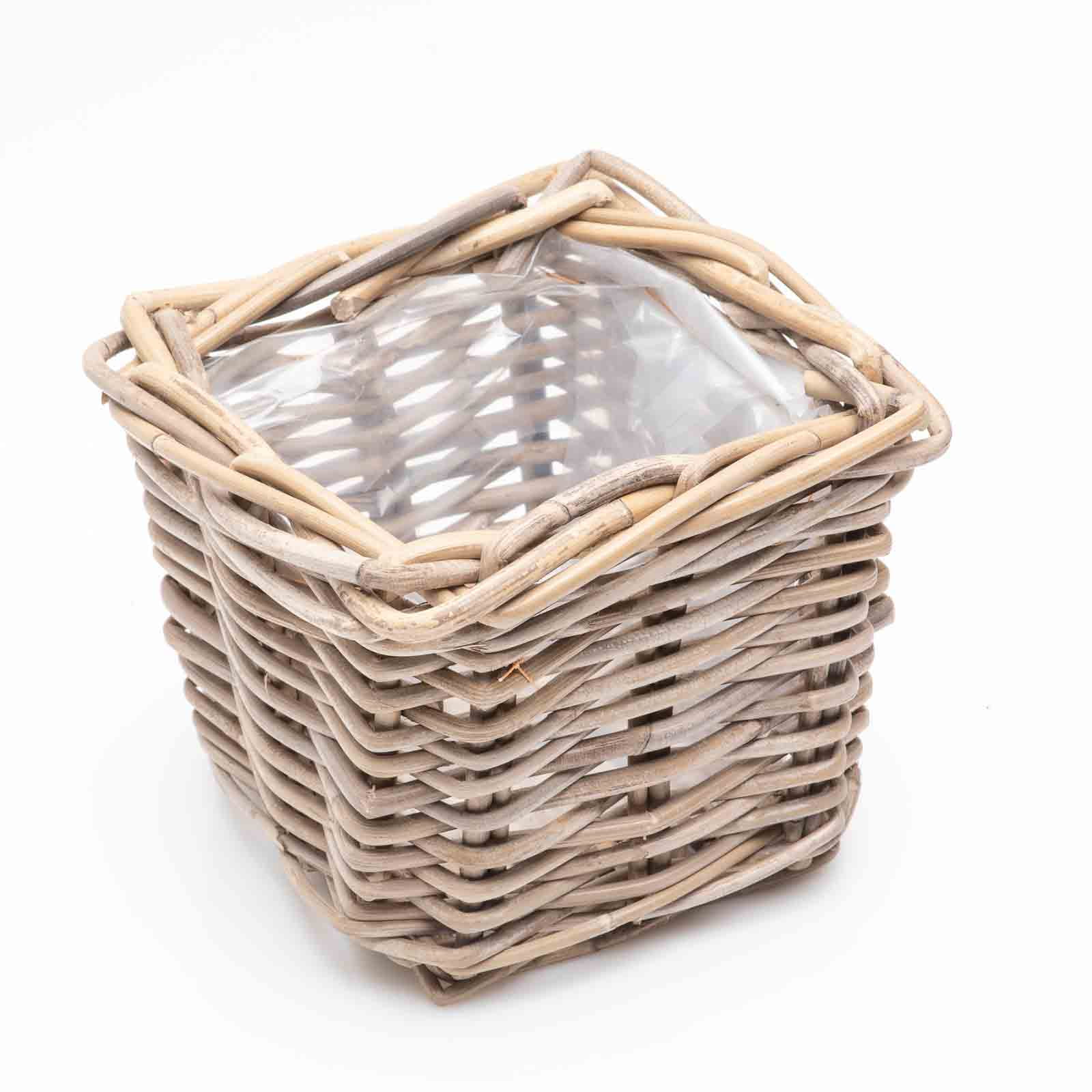 Van der Leeden Pflanzkorb BAK quadratisch, antik grey B21 T21 H19 cm Ansicht 2