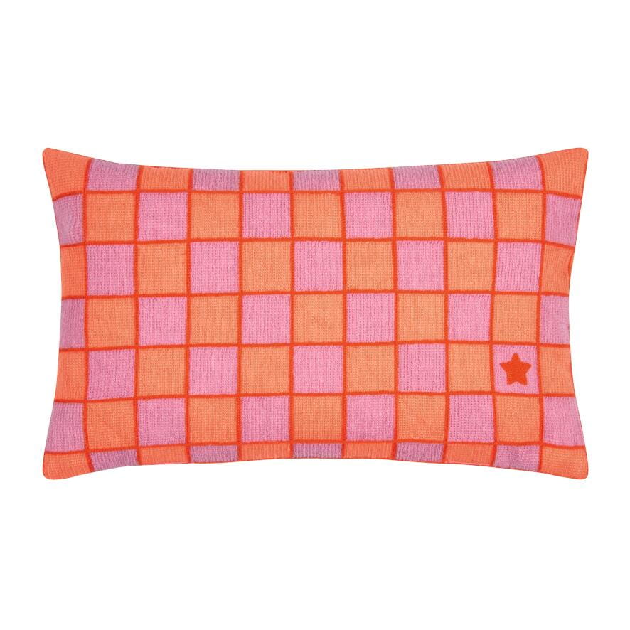 PAD Kissenhülle CHESS, orange-rose L20 B50 cm Ansicht 1