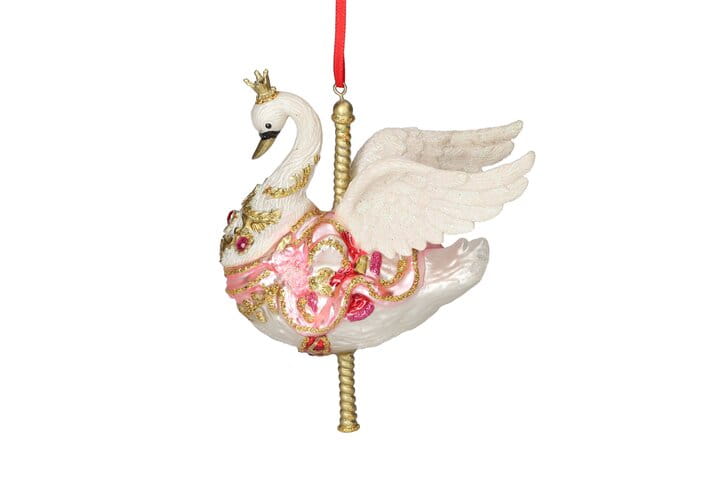 GIFTCOMAPANY Weihnachtsanhänger, Karussell Schwan