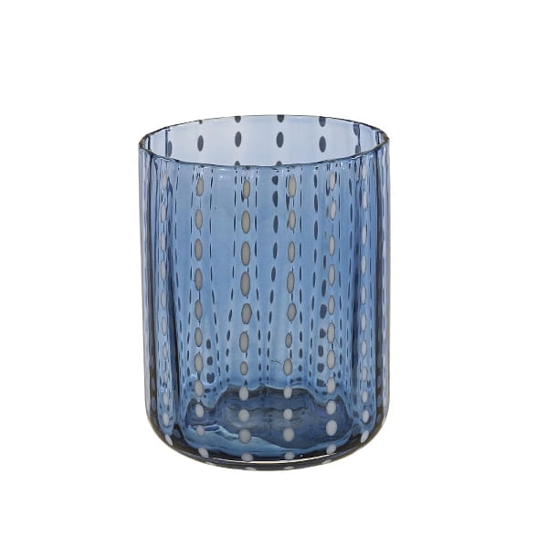 Werner Voß Trinkglas Dotty blau D8 H10 cm Ansicht 1