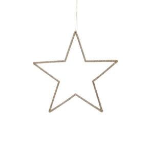 Vosteen GLITTER Stern/Hänger Kunststoff gold D24 cm Ansicht 1