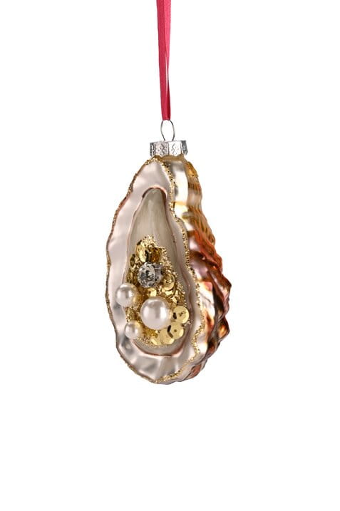 GIFTCOMAPANY Weihnachtsanhänger, Auster weiß/gold B7,4 H13 T5 cm Ansicht 1