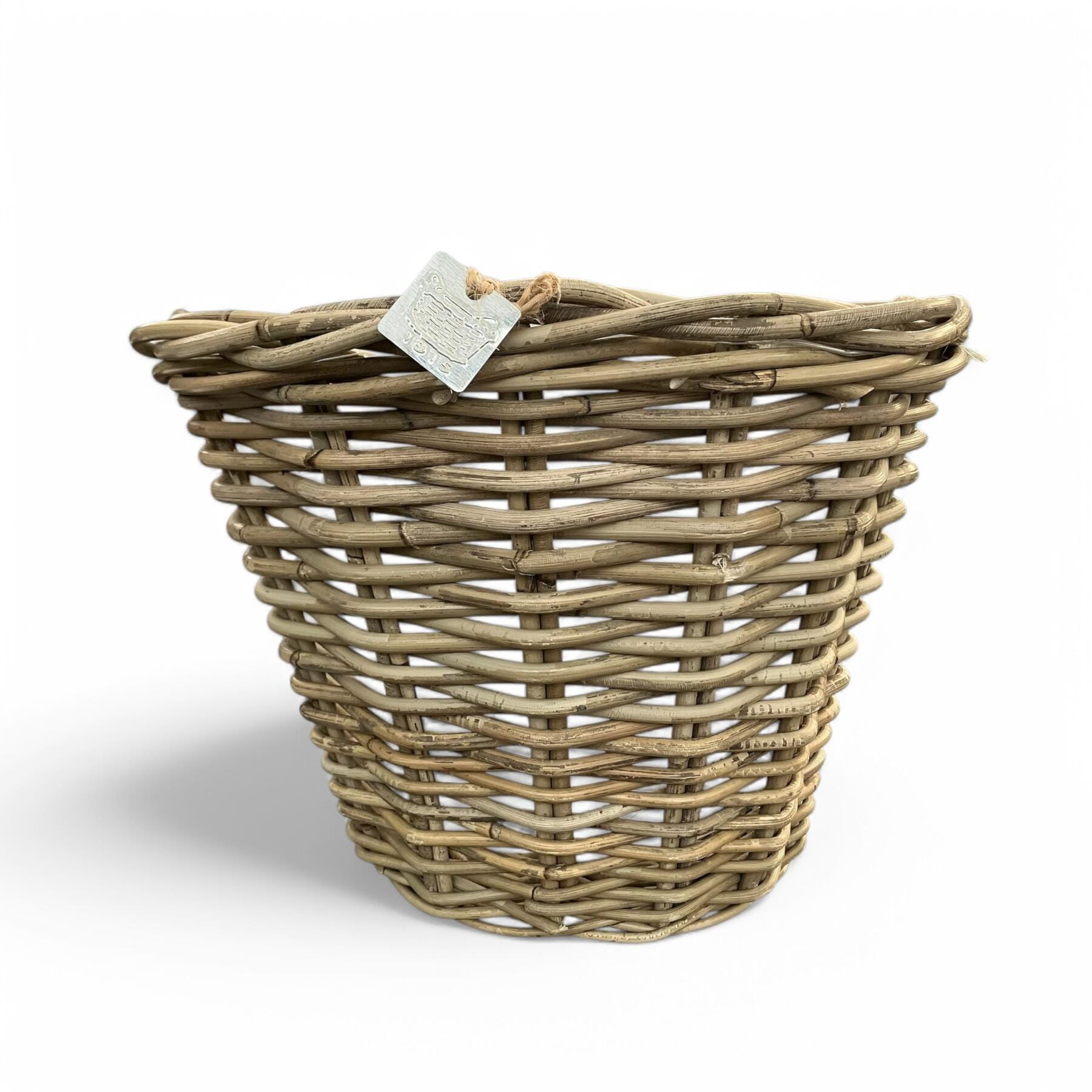 Van der Leeden Korb POT rund, ant. grau D35 H25 cm Ansicht 1