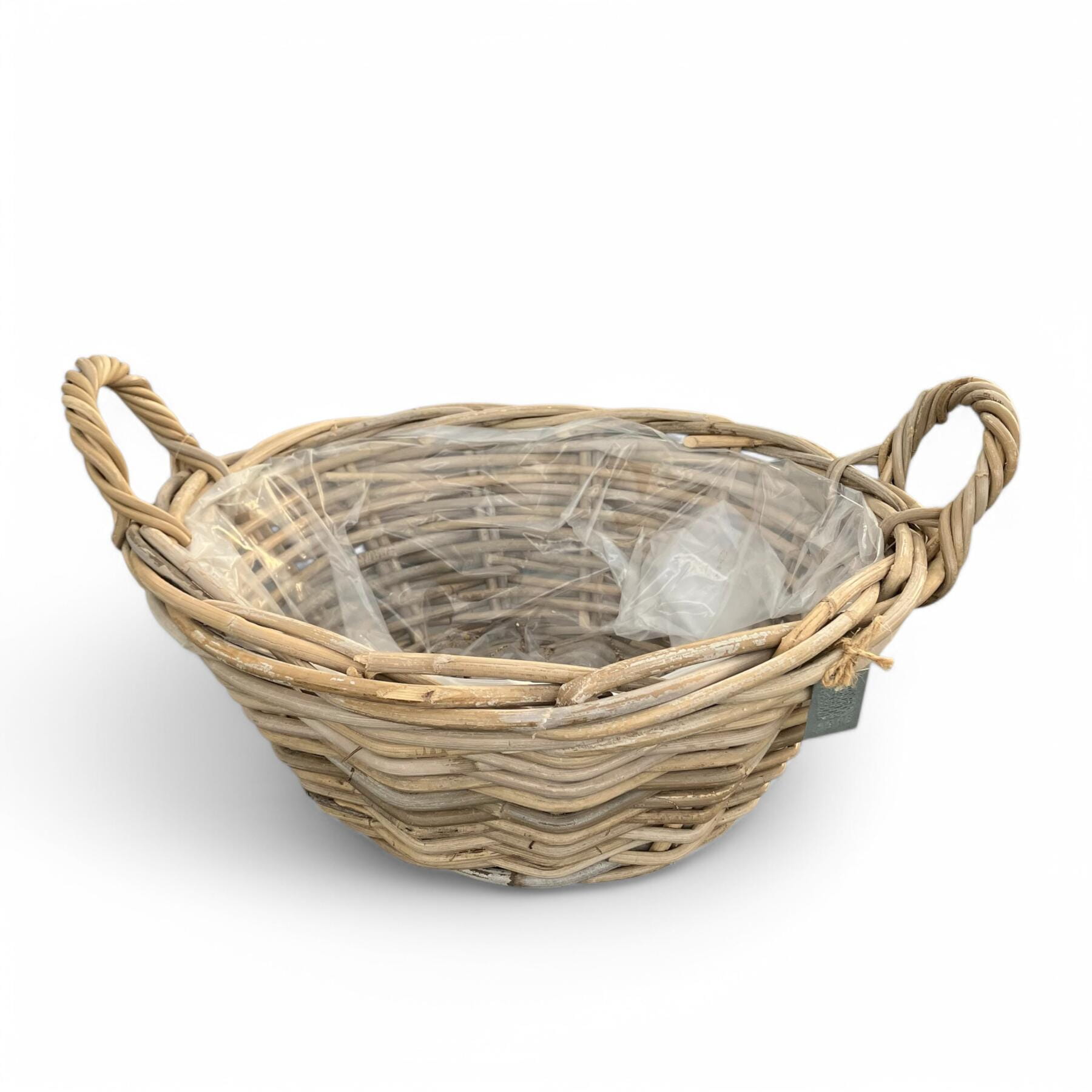 Van der Leeden Korb Korbschale POT ROTAN mit Griff D43 H18 cm Ansicht 2