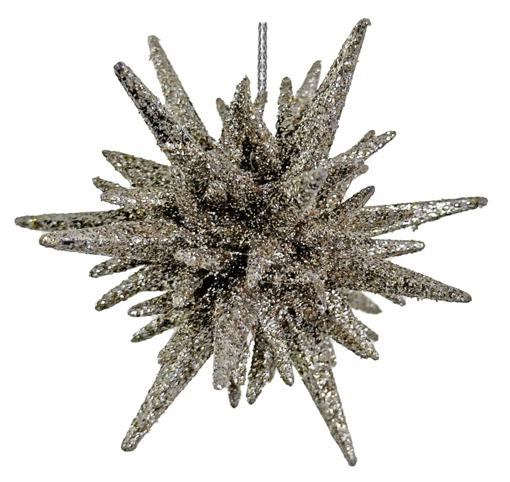 ShiShi 3D-Sternhänger mit Glitter, silber H8 cm Ansicht 1