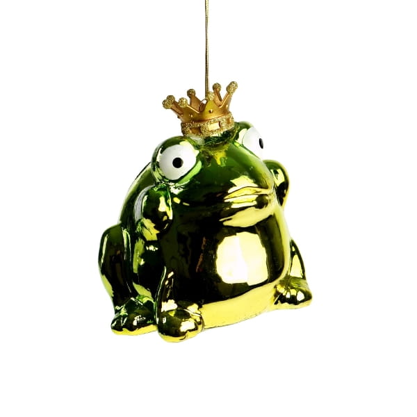 Werner Voß Glashänger Froschkönig grün H10,5 cm Ansicht 1