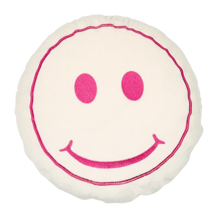 PAD Kissenhülle SMILEY, green-pink D45 cm Ansicht 1