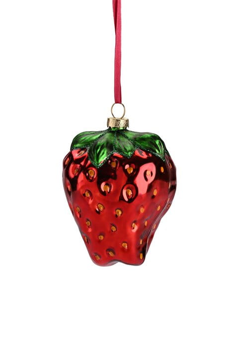 GIFTCOMAPANY Weihnachtsanhänger, Erdbeere B6,6 H9,7 T6,6 cm Ansicht 1