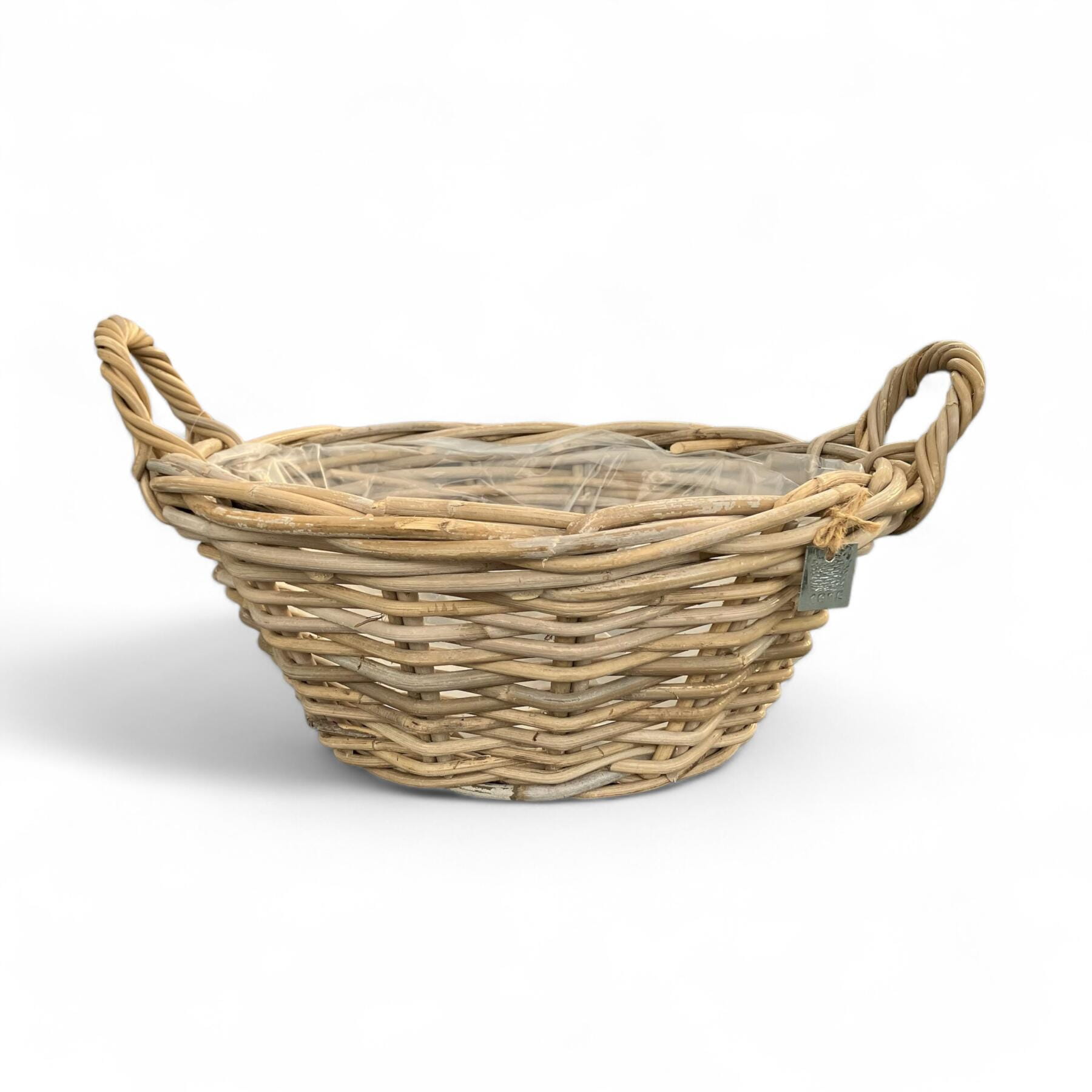 Van der Leeden Korb Korbschale POT ROTAN mit Griff