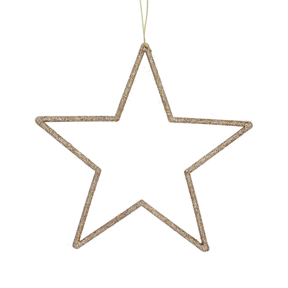Vosteen GLITTER Stern/Hänger Kunststoff gold D18 cm Ansicht 1