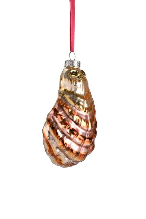 GIFTCOMAPANY Weihnachtsanhänger, Auster weiß/gold B7,4 H13 T5 cm Ansicht 2