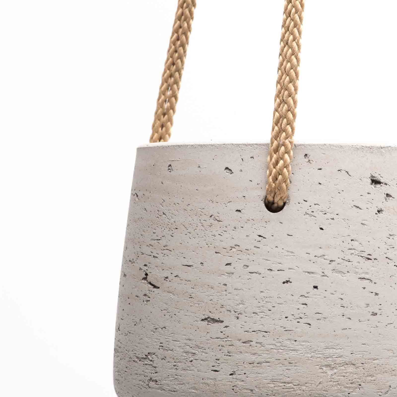Pottery Pots Pflanzgefäß PATT hängend, grau strukturiert S D13,5 cm Ansicht 3