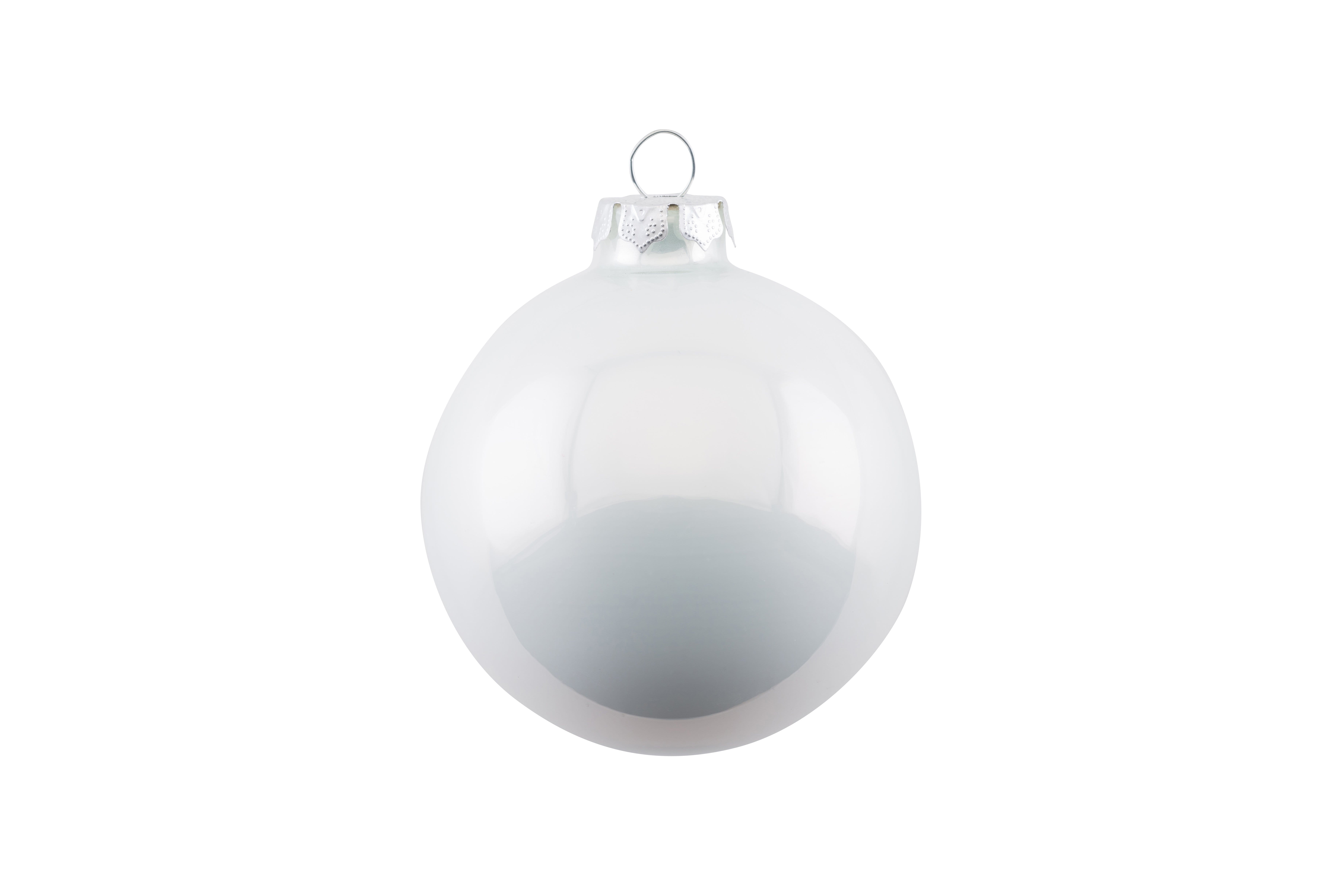 GIFTCOMPANY Christbaumkugel Opal, weiß D6cm Ansicht 1