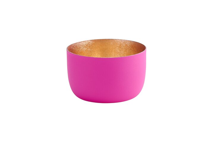 GIFTCOMPANY Windlicht MADRAS, neon purple/gold H5 D8 cm Ansicht 1