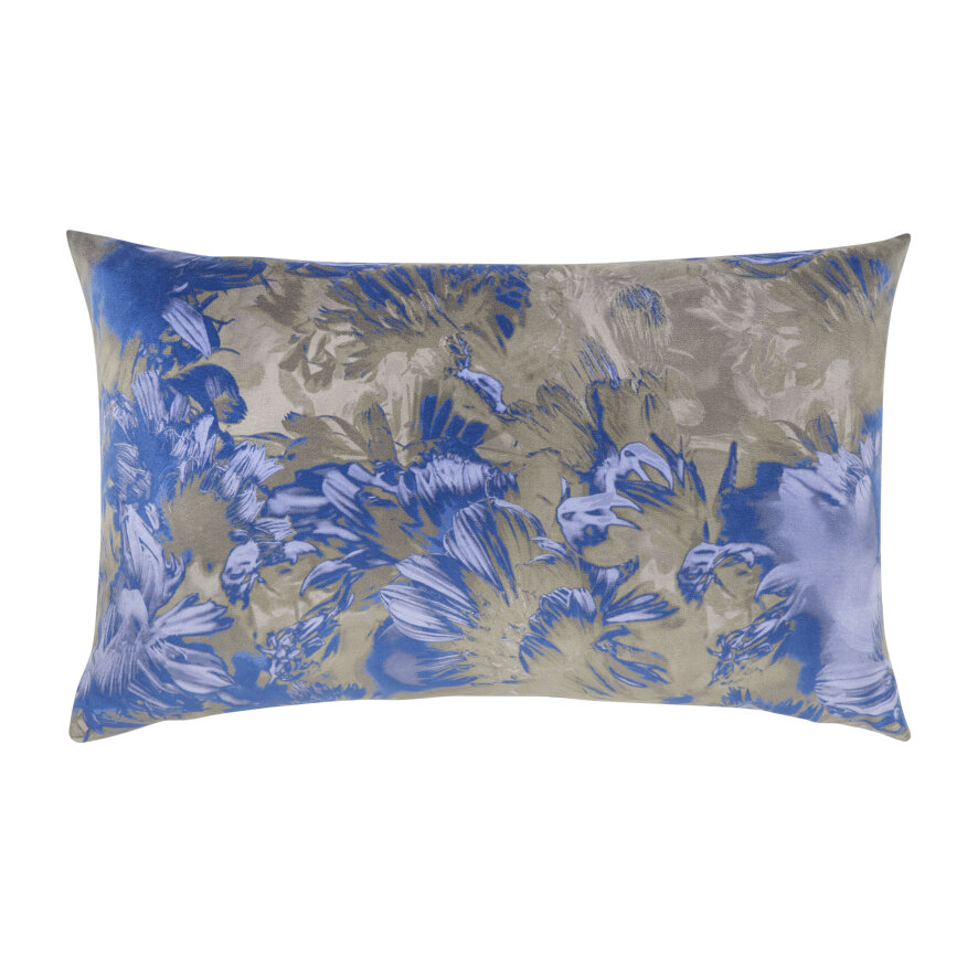 PAD Kissenhülle Romance Flower, brown-blue L35 B60 cm Ansicht 1