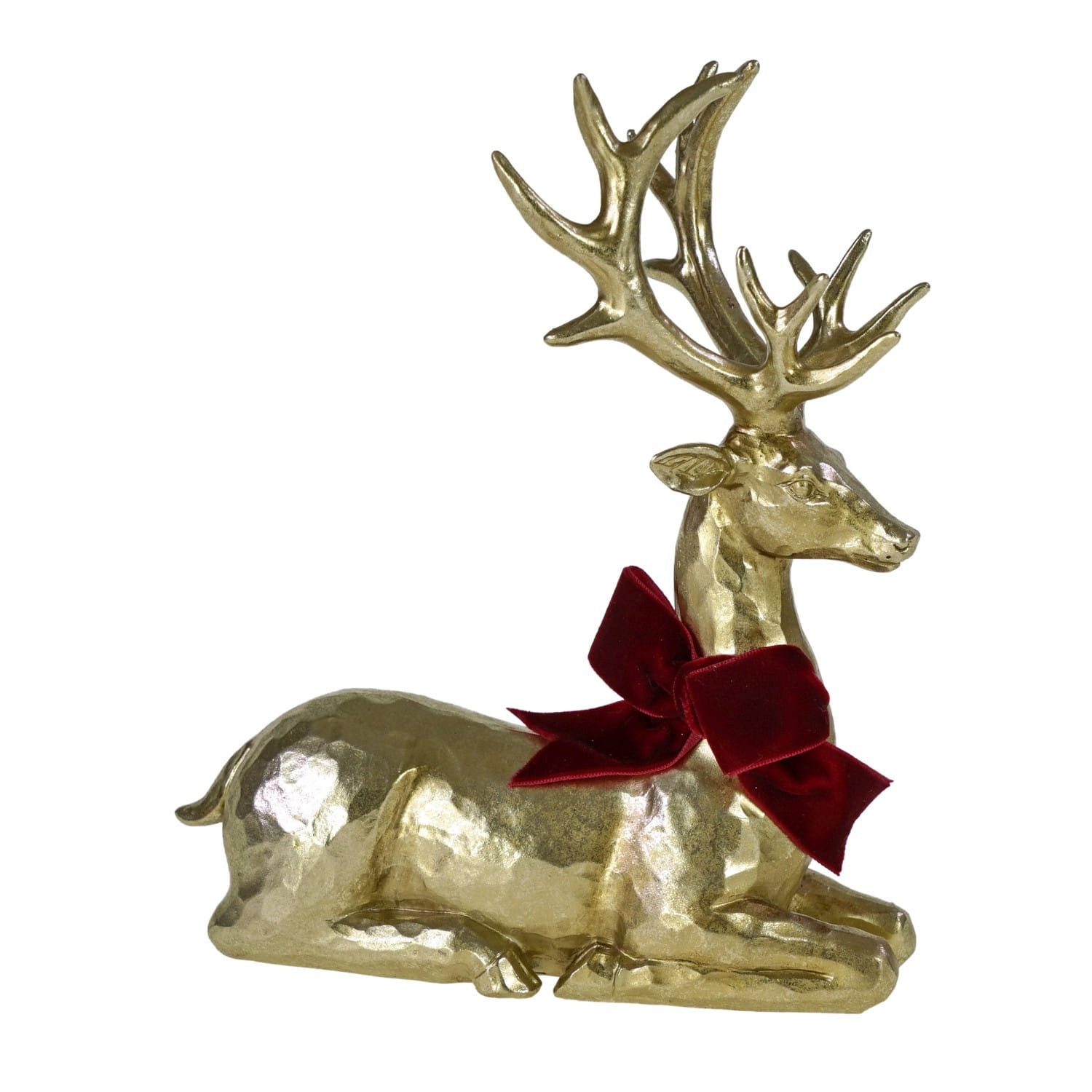 Werner Voß Hirsch mit Schleife gold L18,5 B9 H22cm Ansicht 1