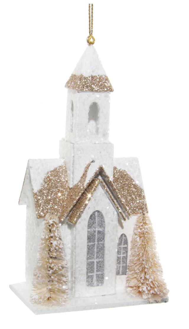 ShiShi PAPER CHURCH Ornament, white-gold 12 cm Ansicht 1