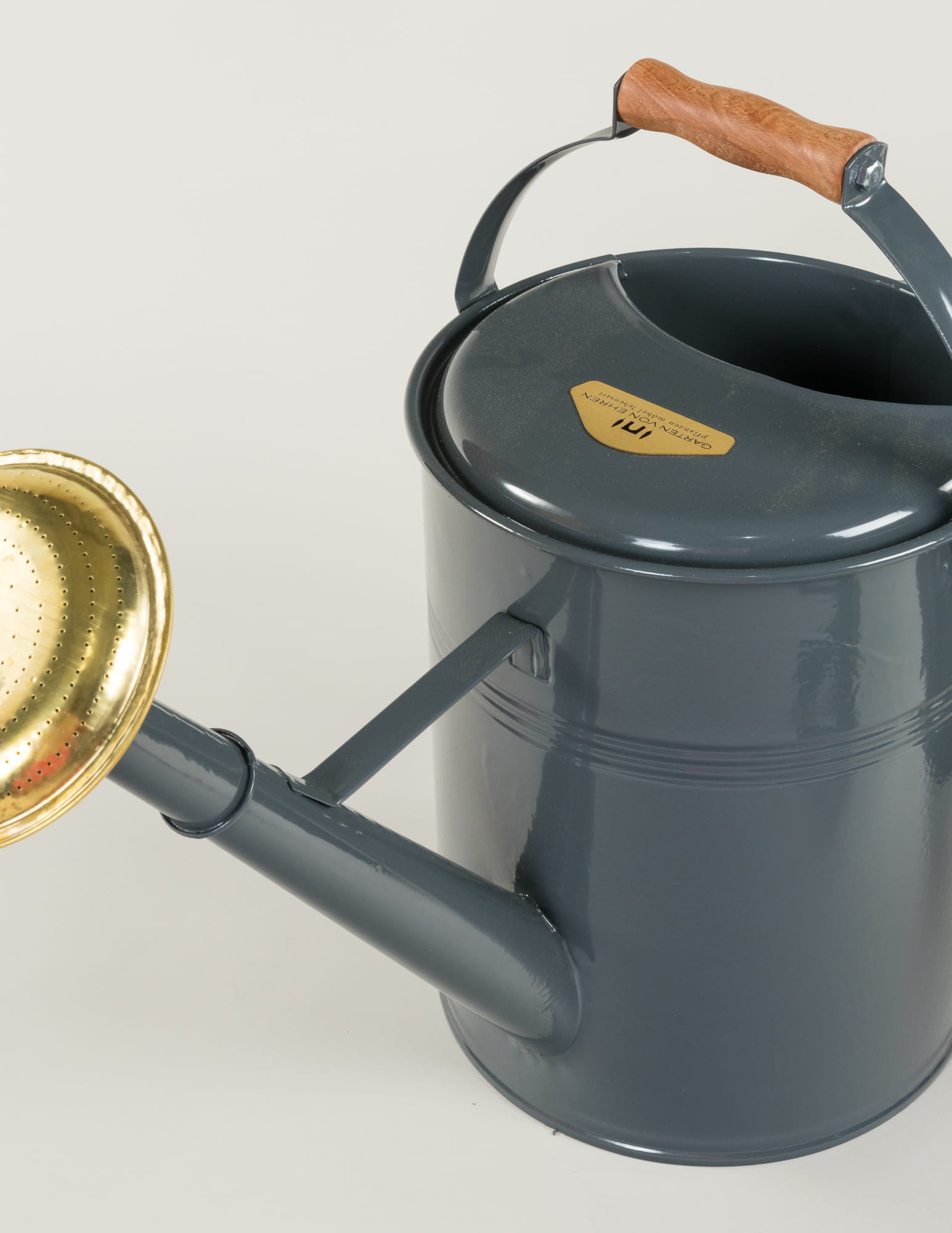 Gießkanne Garten von Ehren, 9 Liter mit Holzgriff + Messingbrause feuerverzinkt