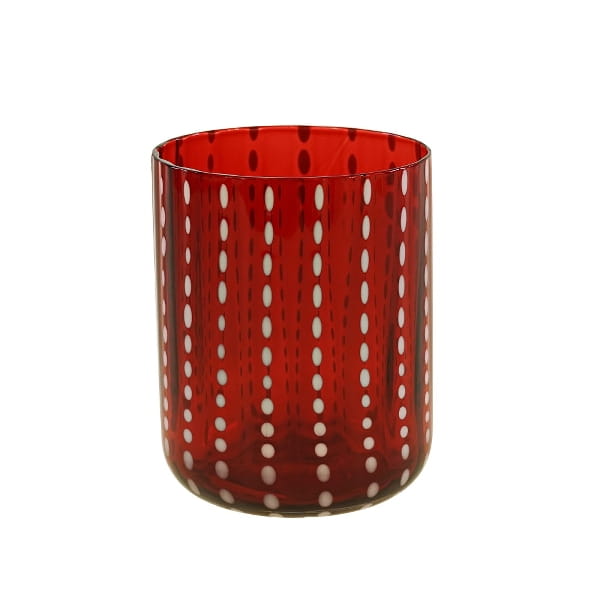 Werner Voß Trinkglas Dotty rot