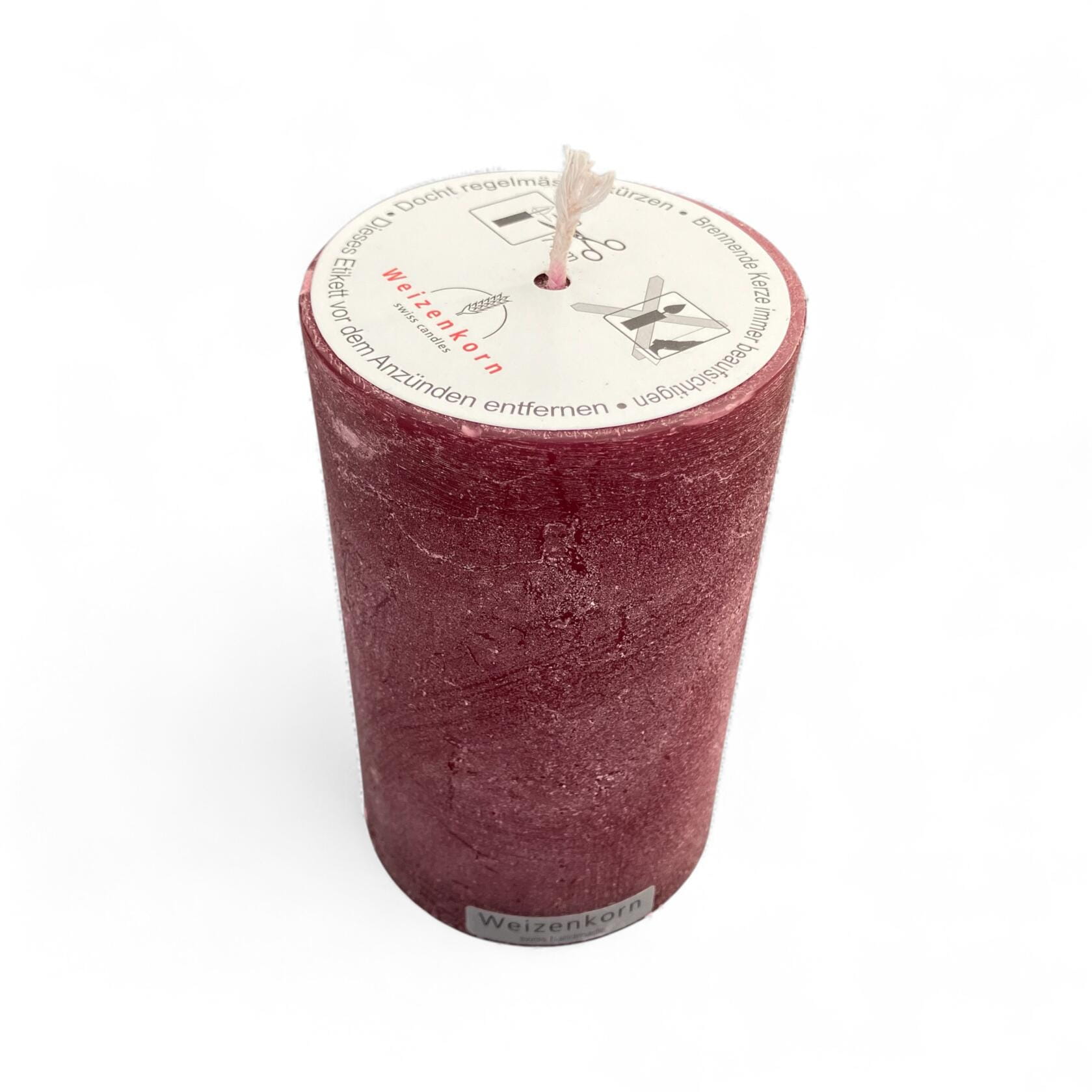 Weizenkorn Unikerze ICE, IC33 Bordeaux D8 H13cm Ansicht 2
