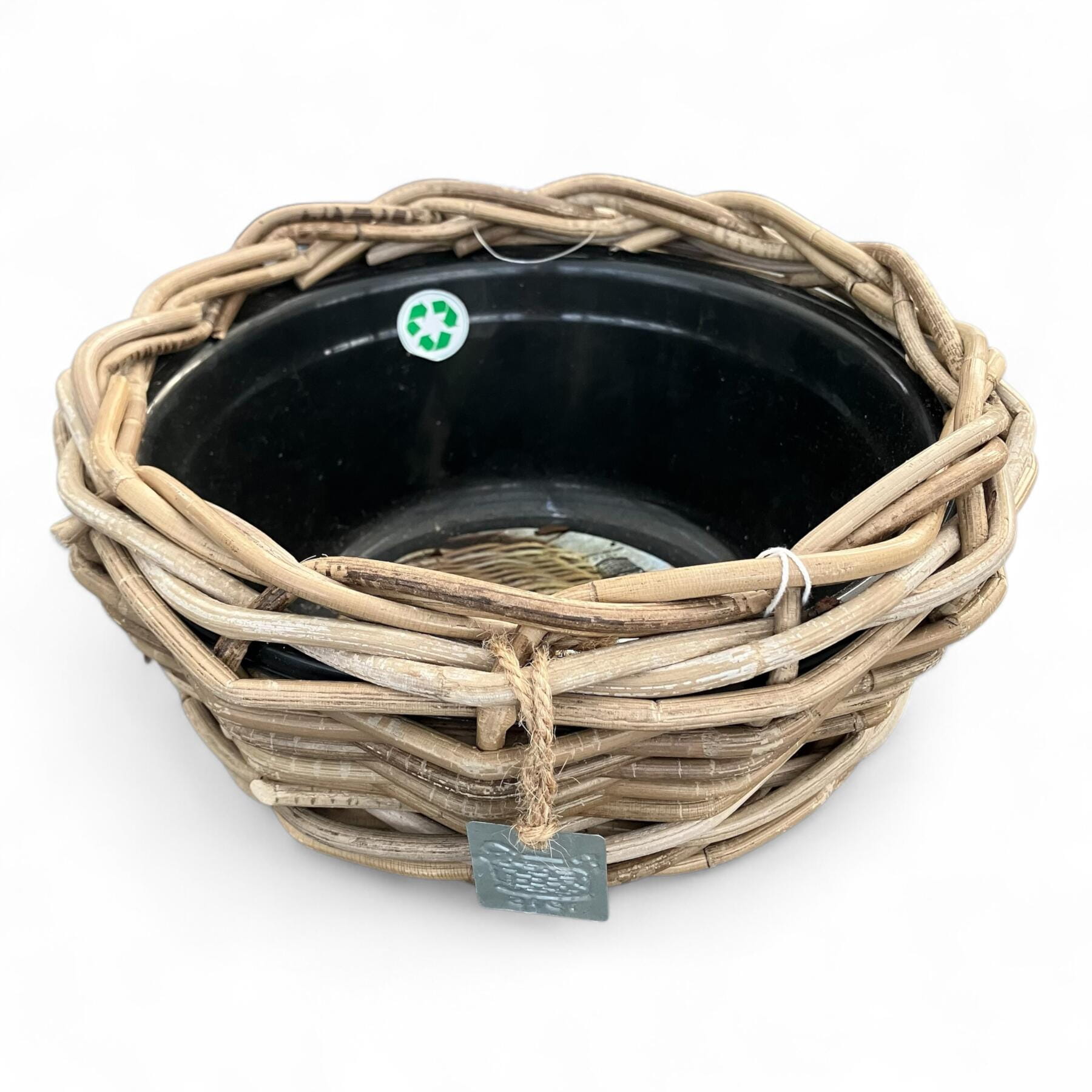 Van der Leeden Pflanzkorb DRYPOT BOWL Rattan, grau D30 H12 cm Ansicht 2