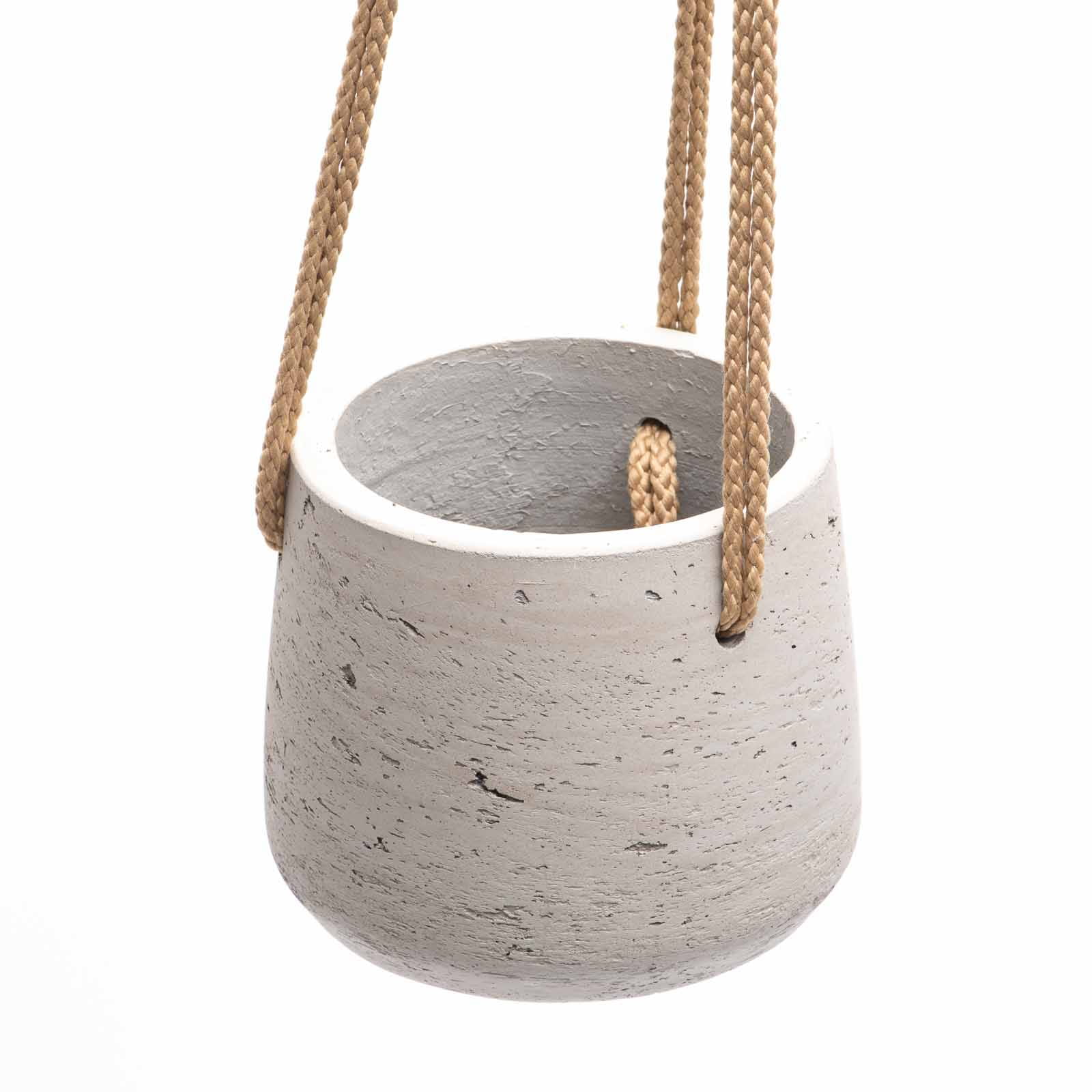 Pottery Pots Pflanzgefäß PATT hängend, grau strukturiert S D13,5 cm Ansicht 2