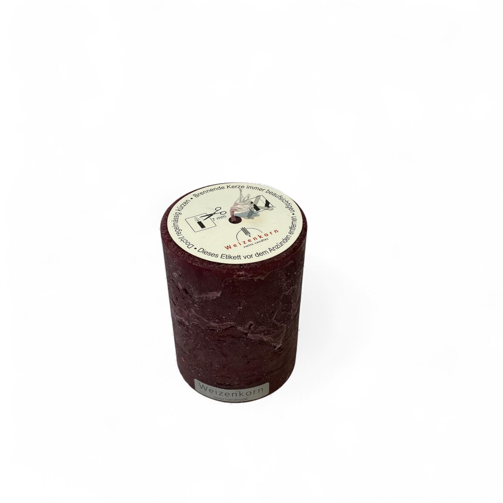 Weizenkorn Unikerze ICE, IC33 Bordeaux D6,6 H9cm Ansicht 2