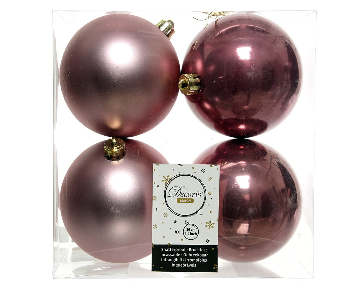 Kaemingk Christbaumkugeln Outdoor/bruchfest | 4er Set samtpink Ansicht 1