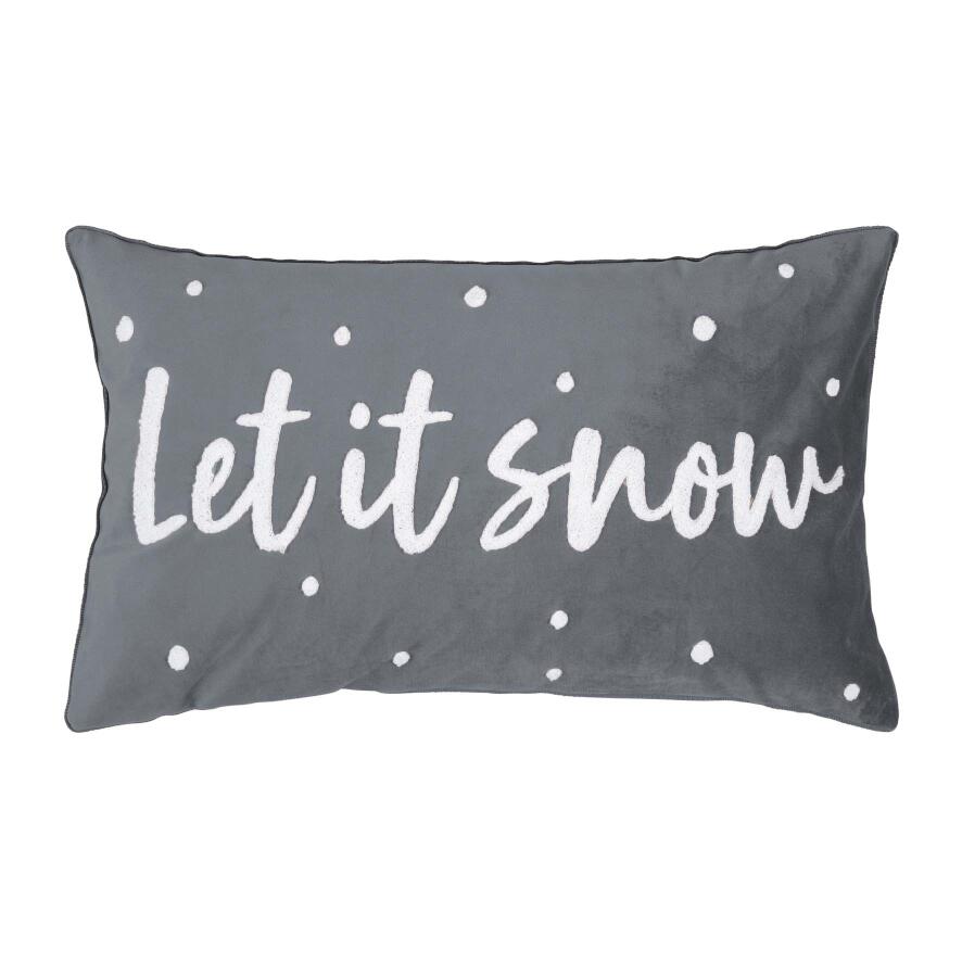PAD Kissenhülle Snow, grey L20 B50 cm Ansicht 1
