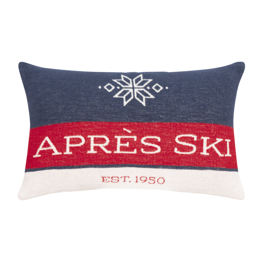 PAD Kissenhülle Apres Ski, dark blue-red L35 B60 cm Ansicht 1